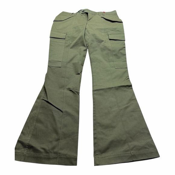 Zara Pants - Zara Khaki Green Flared Cargos Size M Green Flared Cargo Pants